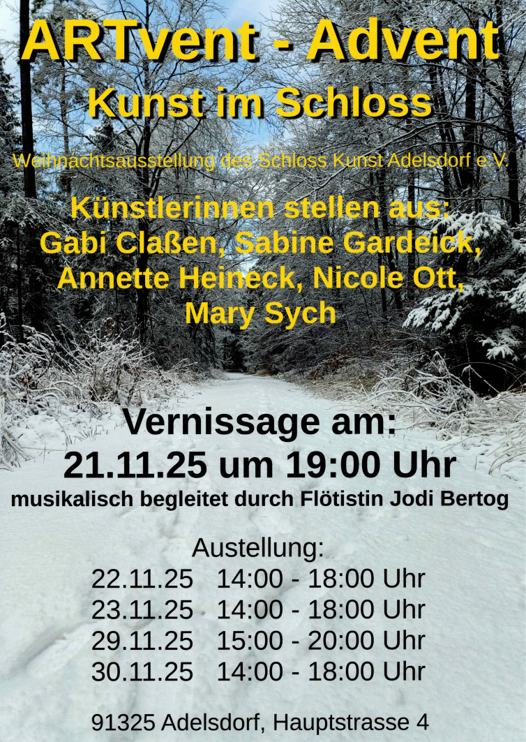 Kunst Ausstellung im Advent - Schloss Adelsdorf
